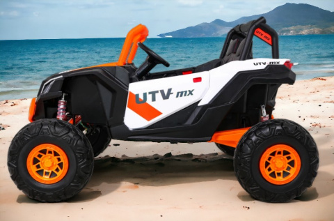 Buggy UTV-MX na akumulator dla dzieci Pomarańczowy + Napęd 4x4 + Pilot + Audio LED + Schowek + EVA + Wolny Start