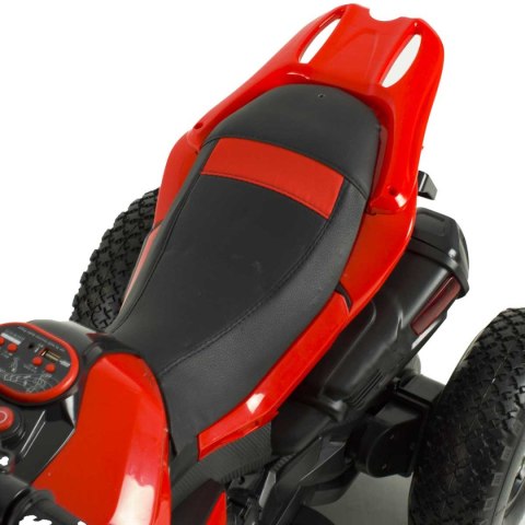 Motor na akumulator pompowane koła skóra MOTO-M-13-CZERWONY Motor na akumulator pompowane koła skóra MOTO-M-13-CZERWONY