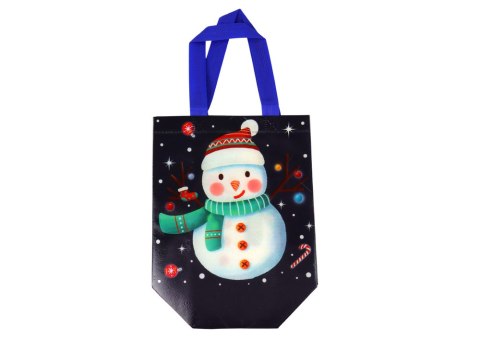 Torba Prezentowa w Ciemnym Kolorze Motyw Bałwana 23cm x 21,5cm x 11cm Torba Prezentowa w Ciemnym Kolorze Motyw Bałwana 23cm x 21,5cm x 11cm