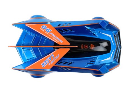 Autko Sportowe Auto Jeżdżące Po Ścianach Suficie Na Laser Niebieskie Autko Sportowe Auto Jeżdżące Po Ścianach Suficie Na Laser Niebieskie