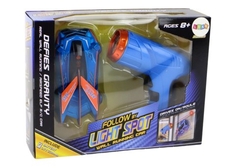 Autko Sportowe Auto Jeżdżące Po Ścianach Suficie Na Laser Niebieskie Autko Sportowe Auto Jeżdżące Po Ścianach Suficie Na Laser Niebieskie