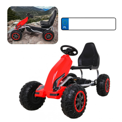 Duży Gokart STRONG Czerwony