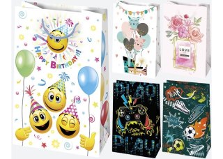 Torebka Ozdobna T3 160x240x70 Ogólne zest. 43 Młodzieżowe Balony, chłopak dziewczyna, Mix a10