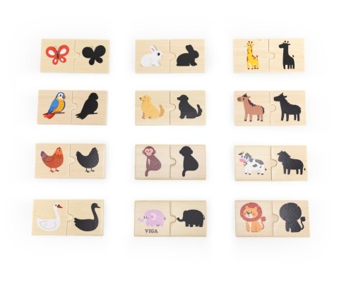 Viga 44747 Zestaw puzzli - dopasuj cienie Viga 44747 Zestaw puzzli - dopasuj cienie