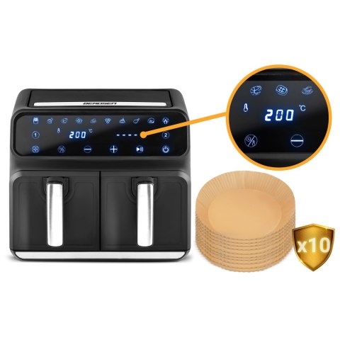 Frytkownica beztłuszczowa Air fryer BD-653 czarno-srebrna