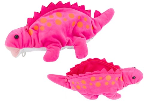Pluszowy Dinozaur Piórnik Schowek Zawieszka Różowy Pluszowy Dinozaur Piórnik Schowek Zawieszka Różowy