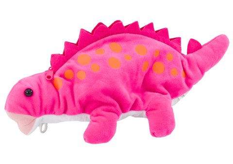 Pluszowy Dinozaur Piórnik Schowek Zawieszka Różowy Pluszowy Dinozaur Piórnik Schowek Zawieszka Różowy