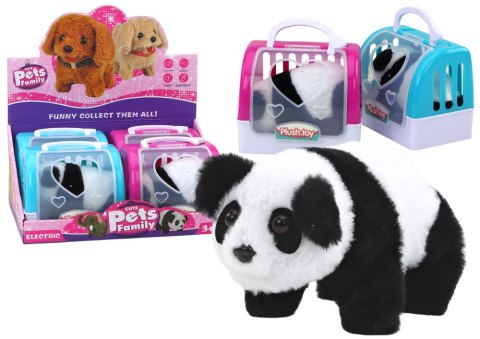 Panda Interaktywna Pluszowa W Transporterze Różowy Niebieski Panda Interaktywna Pluszowa W Transporterze Różowy Niebieski
