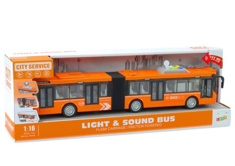 Autobus Przegubowy Miejski 1:16 Napęd Światła Dźwięki Napęd Pomarańczowy Autobus Przegubowy Miejski 1:16 Napęd Światła Dźwięki Napęd Pomarańczowy