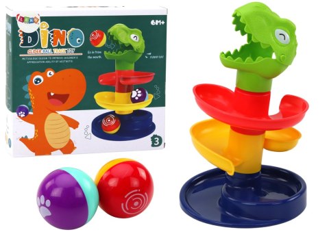 Edukacyjna Zjeżdżalnia Dla Kulek Sorter Zielony Dinozaur Edukacyjna Zjeżdżalnia Dla Kulek Sorter Zielony Dinozaur