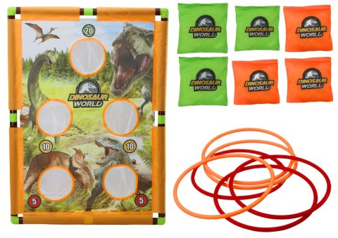 Gra Zręcznościowa Rzut Woreczkiem Obręczą 2w1 Plansza Dinozaury Gra Zręcznościowa Rzut Woreczkiem Obręczą 2w1 Plansza Dinozaury