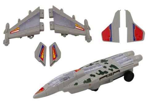 Myśliwiec Militarny F35 Jeżdżący Światła Dźwięki Szary Myśliwiec Militarny F35 Jeżdżący Światła Dźwięki Szary