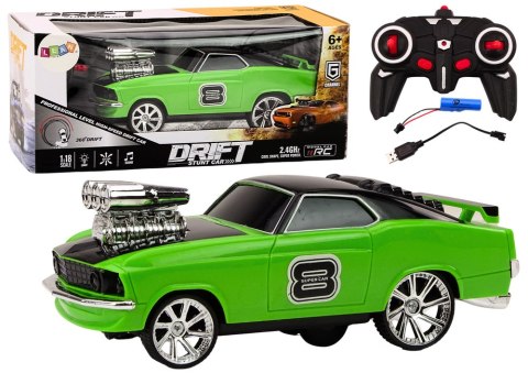 Autko Zdalnie Sterowane 1:18 Drift 360 Światła Dźwięki Zielony Autko Zdalnie Sterowane 1:18 Drift 360 Światła Dźwięki Zielony