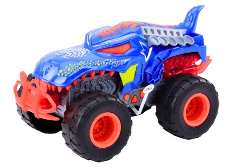 Auto Terenowe Dinozaur Velociraptor Światła Dźwięki Napęd Niebieski Auto Terenowe Dinozaur Velociraptor Światła Dźwięki Napęd Niebieski