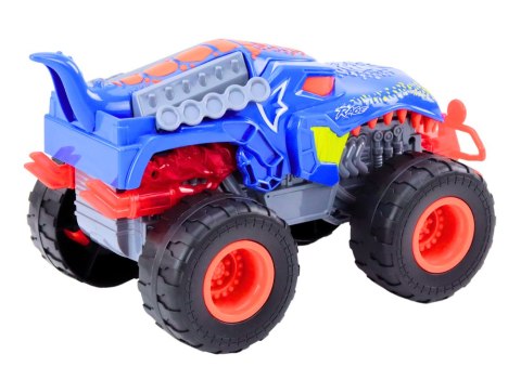 Auto Terenowe Dinozaur Velociraptor Światła Dźwięki Napęd Niebieski Auto Terenowe Dinozaur Velociraptor Światła Dźwięki Napęd Niebieski