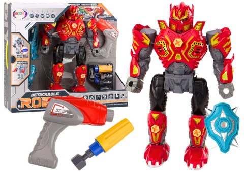 Robot Do Skręcania Broń Wiertarka Śrubokręt Światła Dźwięk Czerwony Robot Do Skręcania Broń Wiertarka Śrubokręt Światła Dźwięk Czerwony