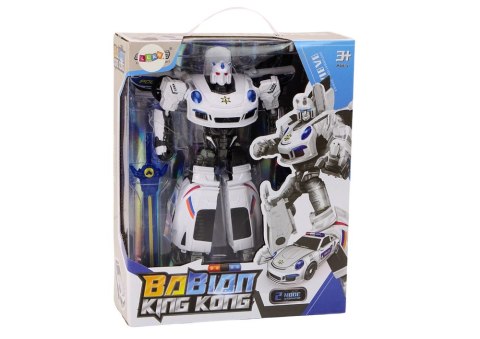 Auto-Robot 2w1 Transformacja Samochód Policyjny Biały Auto-Robot 2w1 Transformacja Samochód Policyjny Biały