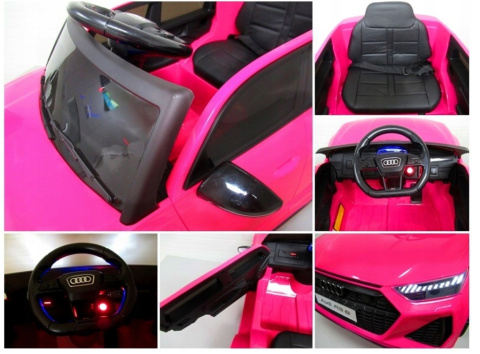 AUDI RS6 GT RÓŻOWY Auto na akumulator EVA Skóra pilot AUDI RS6 GT RÓŻOWY Auto na akumulator EVA Skóra pilot
