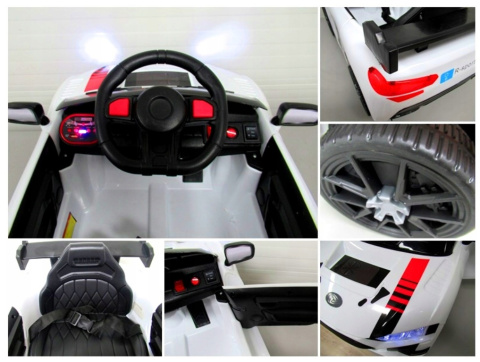 Cabrio A1 Biały, autko na akumulator, funkcja bujania, PILOT Cabrio A1 Biały, autko na akumulator, funkcja bujania, PILOT
