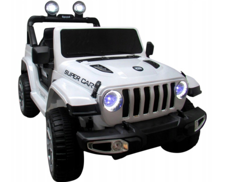 Duży Jeep X10 biały, 2 silniki BUJAK Duży Jeep X10 biały, 2 silniki BUJAK
