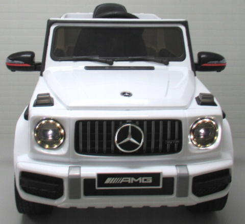 Mercedes G63 Biały Piankowe koła Eva, miękki fotelik Licencja Mercedes G63 Biały Piankowe koła Eva, miękki fotelik Licencja