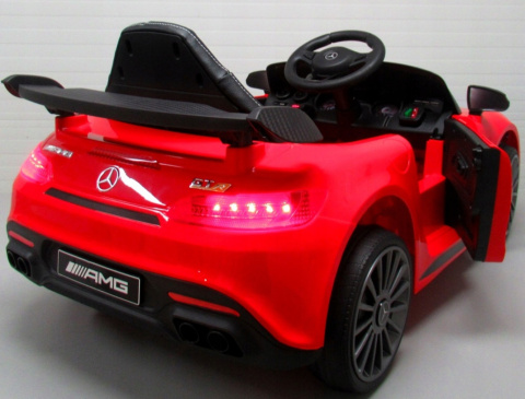 Mercedes GTR-S czerwony Miękkie koła Eva, miękki fotelik Licencja Mercedes GTR-S czerwony Miękkie koła Eva, miękki fotelik Licencja