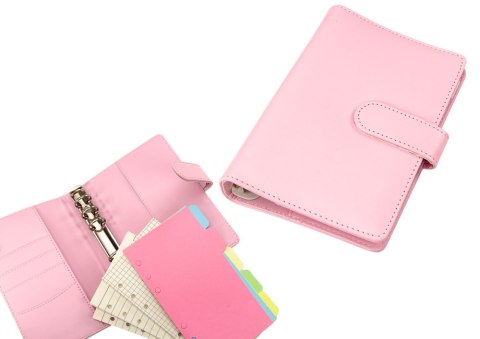Notes Z Akcesoriami Linia Kratka Akcesoria Skórzany Różowy Notes Z Akcesoriami Linia Kratka Akcesoria Skórzany Różowy