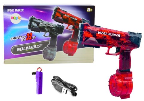 Pistolet Na Wodę Automatyczny Elektryczny Czerwony Pistolet Na Wodę Automatyczny Elektryczny Czerwony