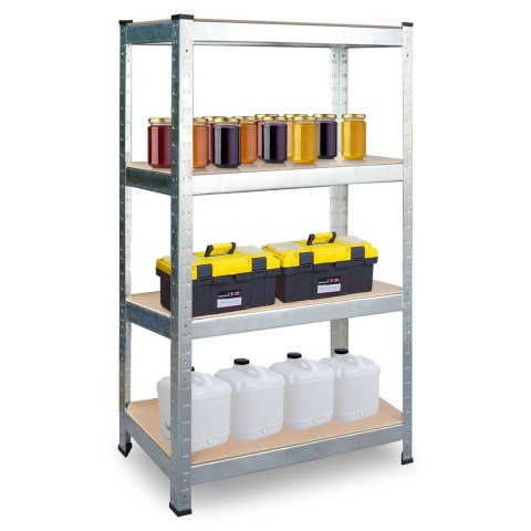 Regał metalowy magazynowy zestaw 2 szt 150 x 75 x 30 cm Plonos PL-700 Regał metalowy magazynowy zestaw 2 szt 150 x 75 x 30 cm Plonos PL-700