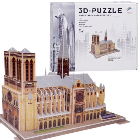 Puzzle 3D Katedra Notre-Dame 77-elementów Puzzle przestrzenne Paryż ZA5402 Puzzle 3D Katedra Notre-Dame 77-elementów Puzzle przestrzenne Paryż ZA5402