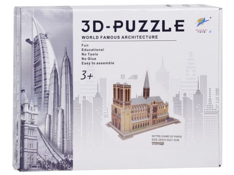 Puzzle 3D Katedra Notre-Dame 77-elementów Puzzle przestrzenne Paryż ZA5402 Puzzle 3D Katedra Notre-Dame 77-elementów Puzzle przestrzenne Paryż ZA5402