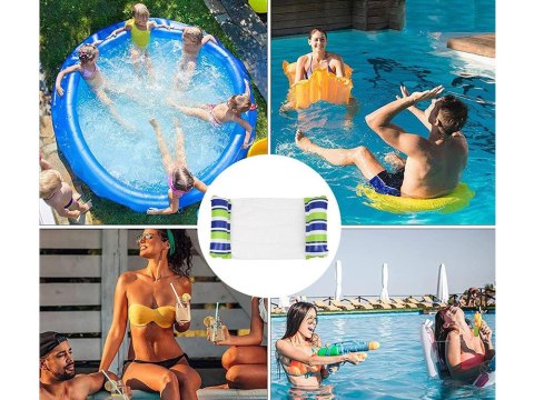 Dmuchany zielony Materac do pływania Hamak wodny na basen i plażę SP0759