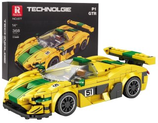 Zestaw Klocków Technicznych auto sportowe Żółte 368el.
