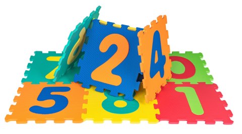Mata z 10 Puzzli dla dzieci 10m+ Wyjmowane cyfry + Pianka EVA + Składanie figur Mata z 10 Puzzli dla dzieci 10m+ Wyjmowane cyfry + Pianka EVA + Składanie figur