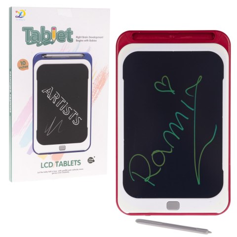 Podręczny Tablet 10' do Rysowania dla dzieci 3+ Czerwony + Rysik + Kolorowe rysunki Podręczny Tablet 10' do Rysowania dla dzieci 3+ Czerwony + Rysik + Kolorowe rysunki