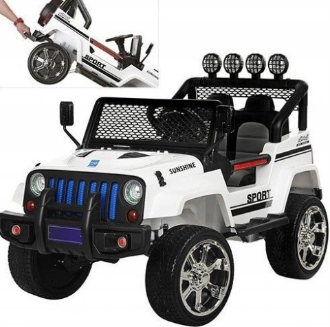 Autko terenowe Raptor Drifter Biały + Pilot + Napęd 4x4 + Schowek + Wolny Start + MP3 LED Autko terenowe Raptor Drifter Biały + Pilot + Napęd 4x4 + Schowek + Wolny Start + MP3 LED