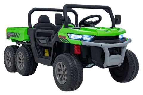 Elektryczny UTV farmer dla dzieci Ciągnik rolniczy 6x6, dla 2 dzieci, 180 W, 12 V, premium, zielony Elektryczny UTV farmer dla dzieci Ciągnik rolniczy 6x6, dla 2 dzieci, 180 W, 12 V, premium, zielony