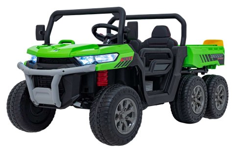 Elektryczny UTV farmer dla dzieci Ciągnik rolniczy 6x6, dla 2 dzieci, 180 W, 12 V, premium, zielony Elektryczny UTV farmer dla dzieci Ciągnik rolniczy 6x6, dla 2 dzieci, 180 W, 12 V, premium, zielony