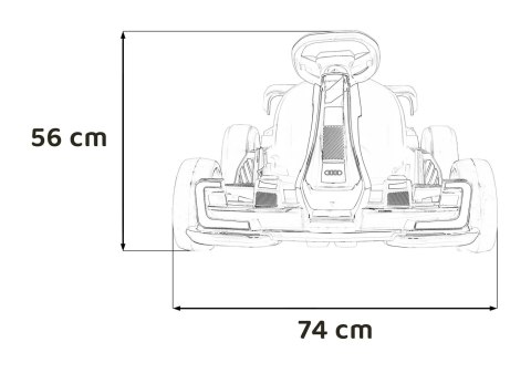 Pojazd Gokart Audi z Funkcją Driftu Czarny