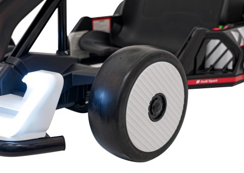 Pojazd Gokart Audi z Funkcją Driftu Biały do 50 kg 2x150W