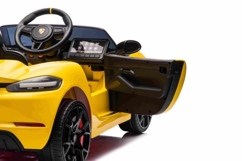 Porsche 718 na akumulator dla dzieci - licencjonowany model, pełne wyposażenie