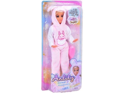 Lalka Anlily w stroju królika piżamie dresiku +szczotka ZA5418