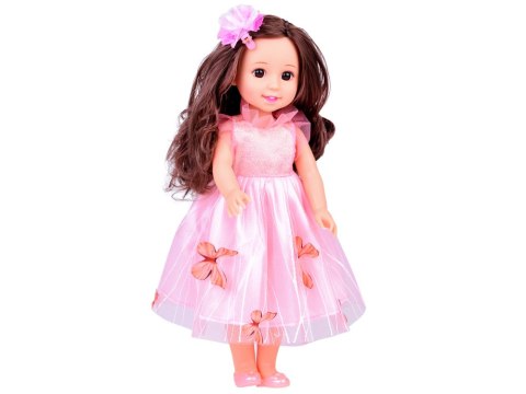 Śliczna Lalka 36 cm w różowej balowej sukni motylki długie włosy ZA5236 Śliczna Lalka 36 cm w różowej balowej sukni motylki długie włosy ZA5236