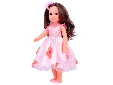 Śliczna Lalka 36 cm w różowej balowej sukni motylki długie włosy ZA5236 Śliczna Lalka 36 cm w różowej balowej sukni motylki długie włosy ZA5236