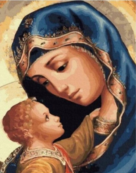 Haft Diamentowy Mozaika MATKA BOSKA Z DZIECIĄTKIEM Haft Diamentowy Mozaika MATKA BOSKA Z DZIECIĄTKIEM