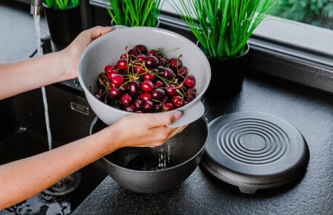 ZESTAW KOMPLET MISKA DURSZLAK PRZYKRYWKA 3L 3w1 ZESTAW KOMPLET MISKA DURSZLAK PRZYKRYWKA 3L 3w1