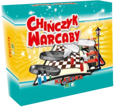 GRA PLANSZOWA 2W1 CHIŃCZYK WARCABY PIONKI KOSTKA