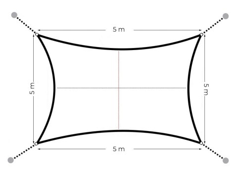Kwadratowy żagiel przeciwsłoneczny 5x5 m daszek wodoodporny szary MultiGarden