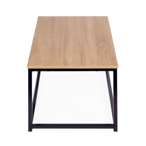 Stół kawowy ława duży brązowy blat metalowy stelaż ModernHome Stół kawowy ława duży brązowy blat metalowy stelaż ModernHome