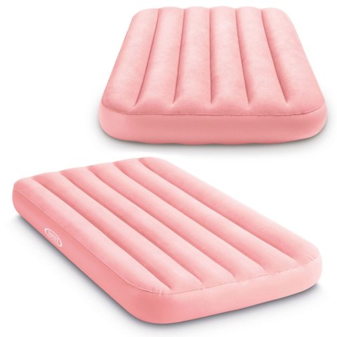 Materac dmuchany dla dzieci do spania 157x88x18 cm różowy INTEX 66803NP PINK